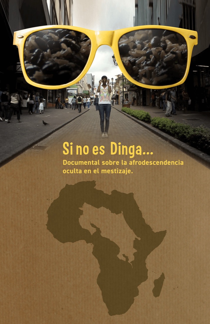 Afiche del documental Si no es Dinga, sobre la afrodescendencia oculta en el mestizaje